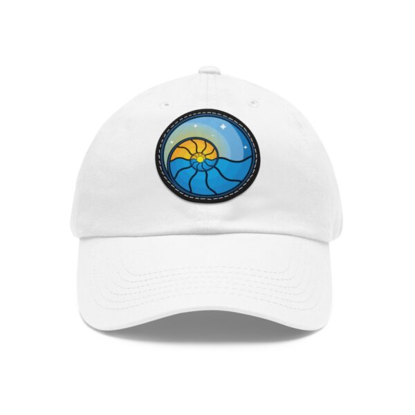 Dad Hat with Leather Patch (Round)