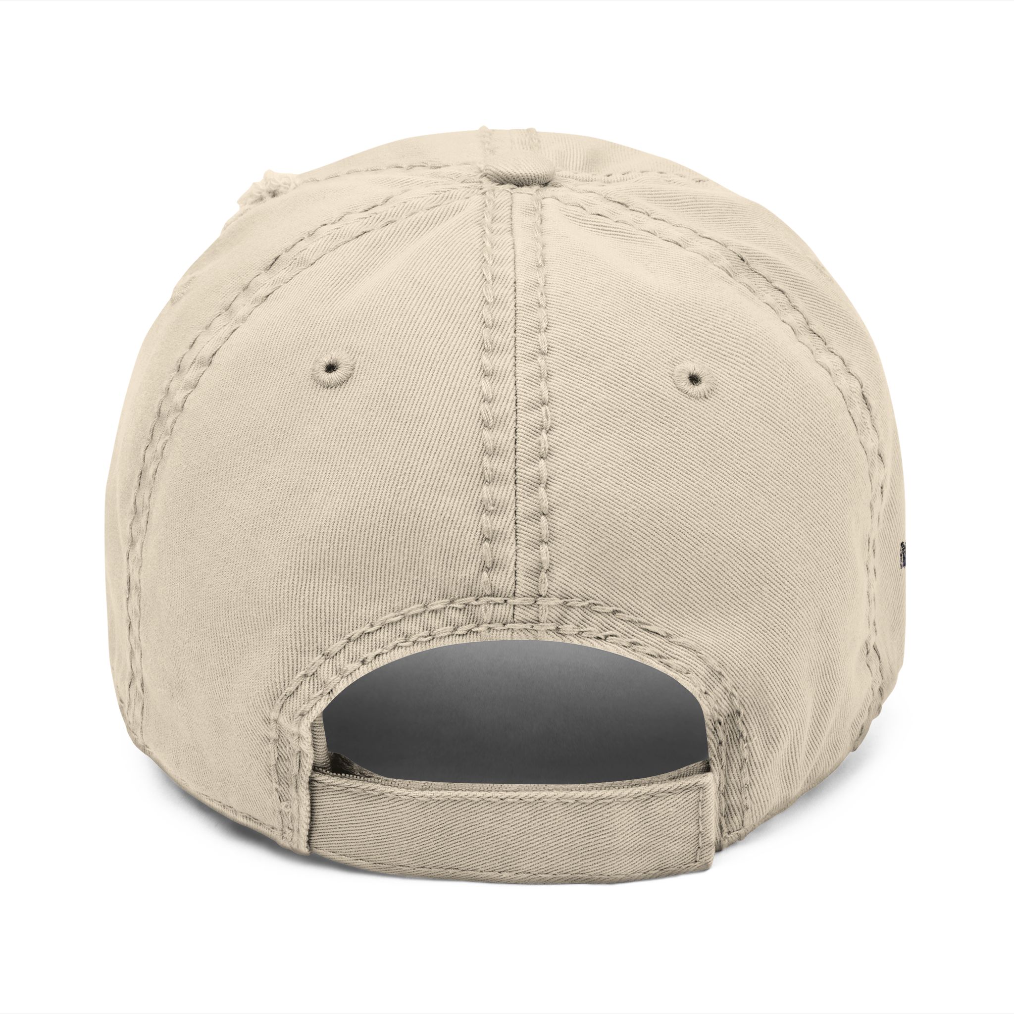 Distressed Embroidered Dad Hat — Vintage Washed Baseball Cap - Image 2